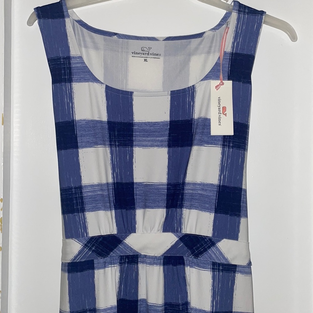 Vineyard vines painted gingham print dress